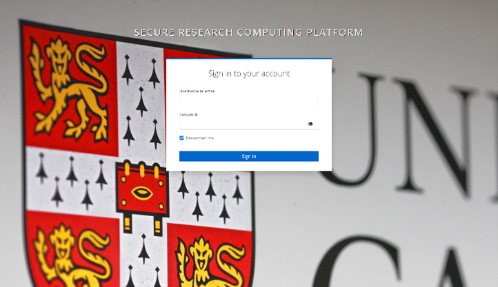 Screenshot of REDCap SH login page