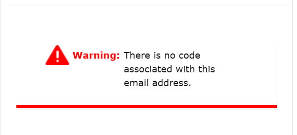 Screenshot of CenCom Admin error message